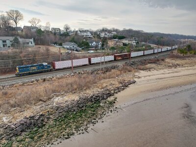 CR SA31 with CSX 4421+ 10 along beach @ Morgan 02_09_2023 - Frankie Holder.jpg