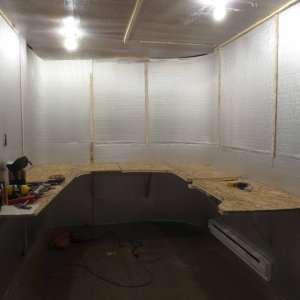 west end of layout, benchwork in place.JPG