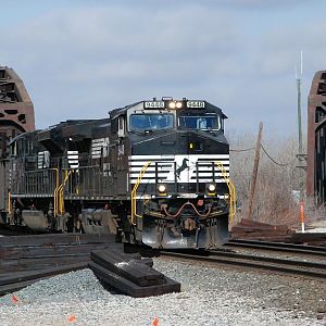NS C40-9W #9448 Leads a coal train at Blue Island IL