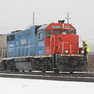 GTW GP38-2 #5856 at Chicago Heights IL