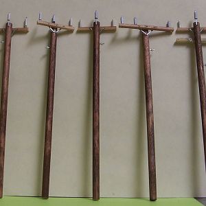 Ho Scale Hand Crafted "34.5kv" Utility Poles