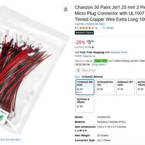 Screenshot 2025-09-11 at 22-04-47 Chanzon 30 Pairs Jst1.25 mm 2 Pin Micro Plug Connector with ...png