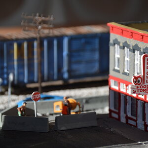 Athearn Box Car in my downtown section of the Pennsylvania Layout