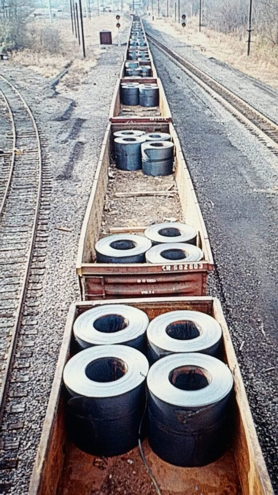 Conrail Coil loads at  Plymouth Meeting, PA 1990s - Allen Wood Steel.jpg