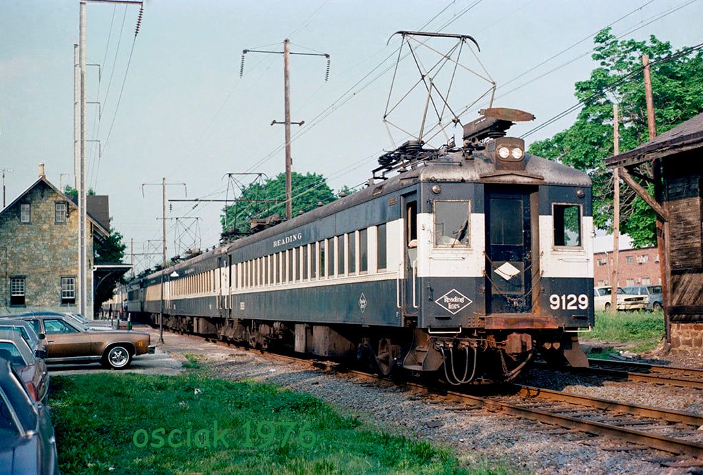 Conrail era Media to Philadelphia local using Reading Cars in 1979 - Joe Osciak Photo.jpg
