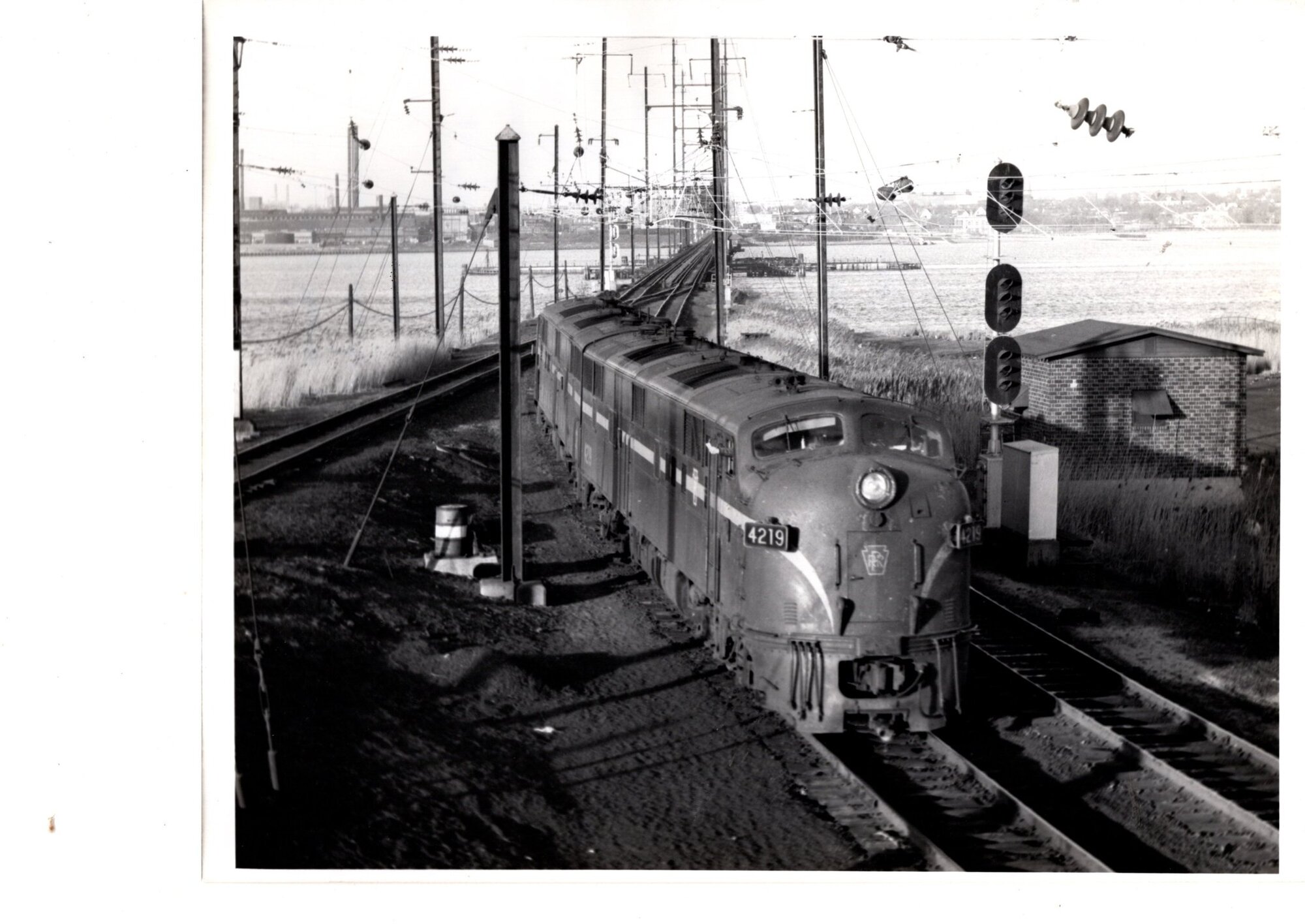 Engr. Charlie Hess takes EP20 consist through South Amboy for #1111, in June 1967 - Bill Stras...jpg
