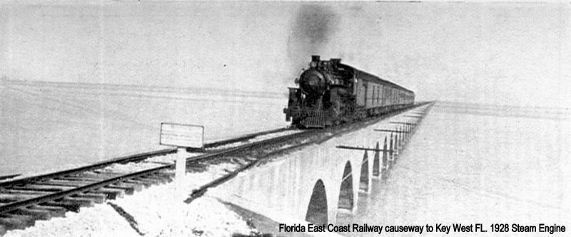 Florida East Coast Railway causeway to Key West FL. 1928 Steam Engine.jpg