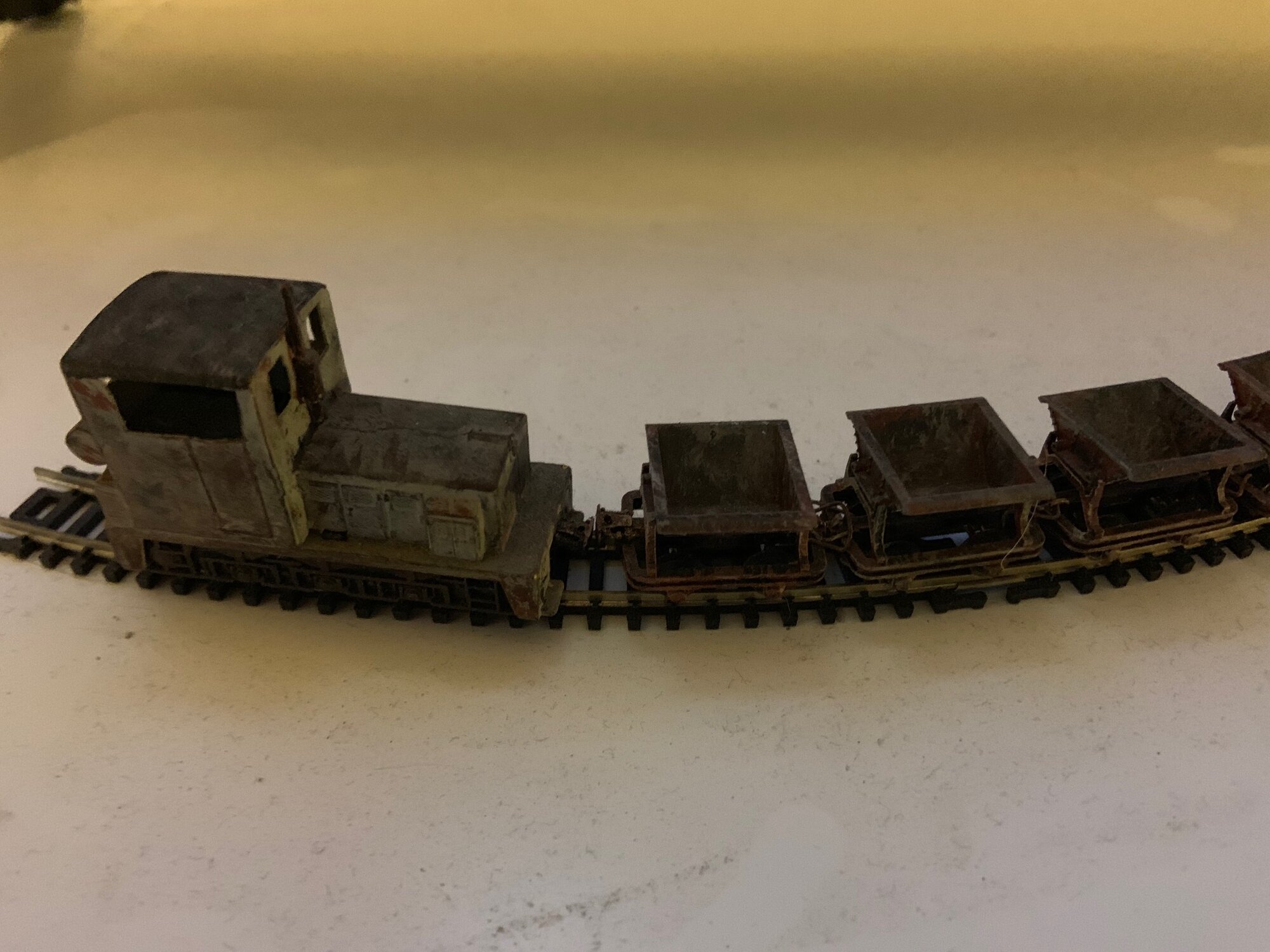 unfinished SMC-430 Wrecked Mine Car  HOn30 HO-Scale 
