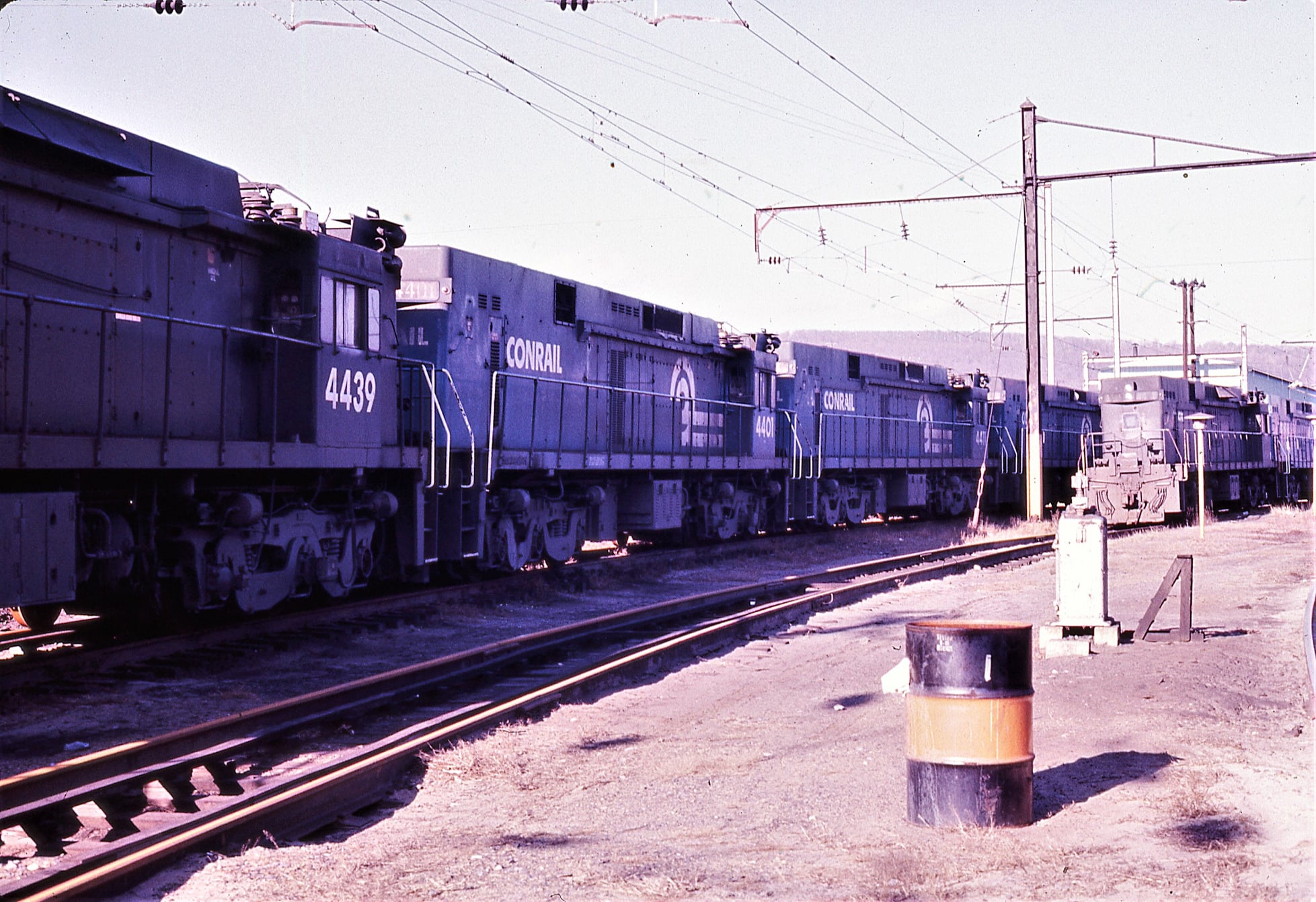 January 1982 Conrail E44s in Storage pending Disposition at Enola Gerry Meyle Sr..jpg
