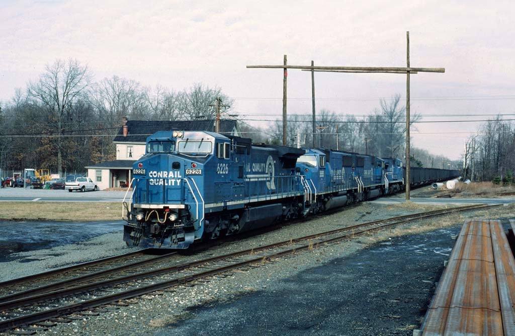 SB Morgantown Coal Train at Brandywine 12-31-1995 Al Moran..jpg