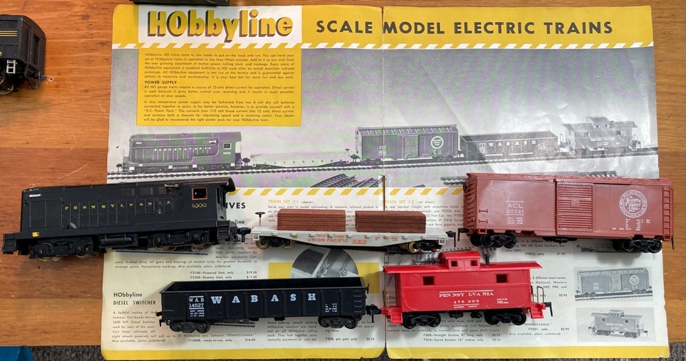 HObbyline Ho train sets made from 1953 to 1957.