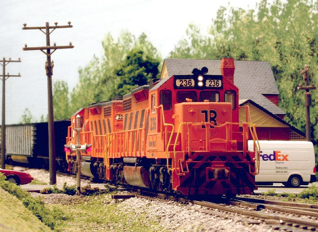 Iron Belt #236 leads a northbound coal drag