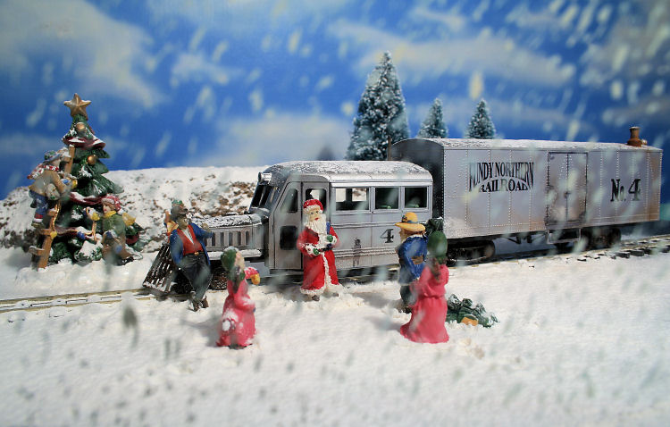 Santa comes by Galloping Goose