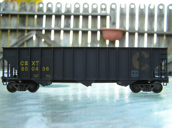 Weathered Bowser Chessie/CSX Patched 3 Bay Coal Hopper