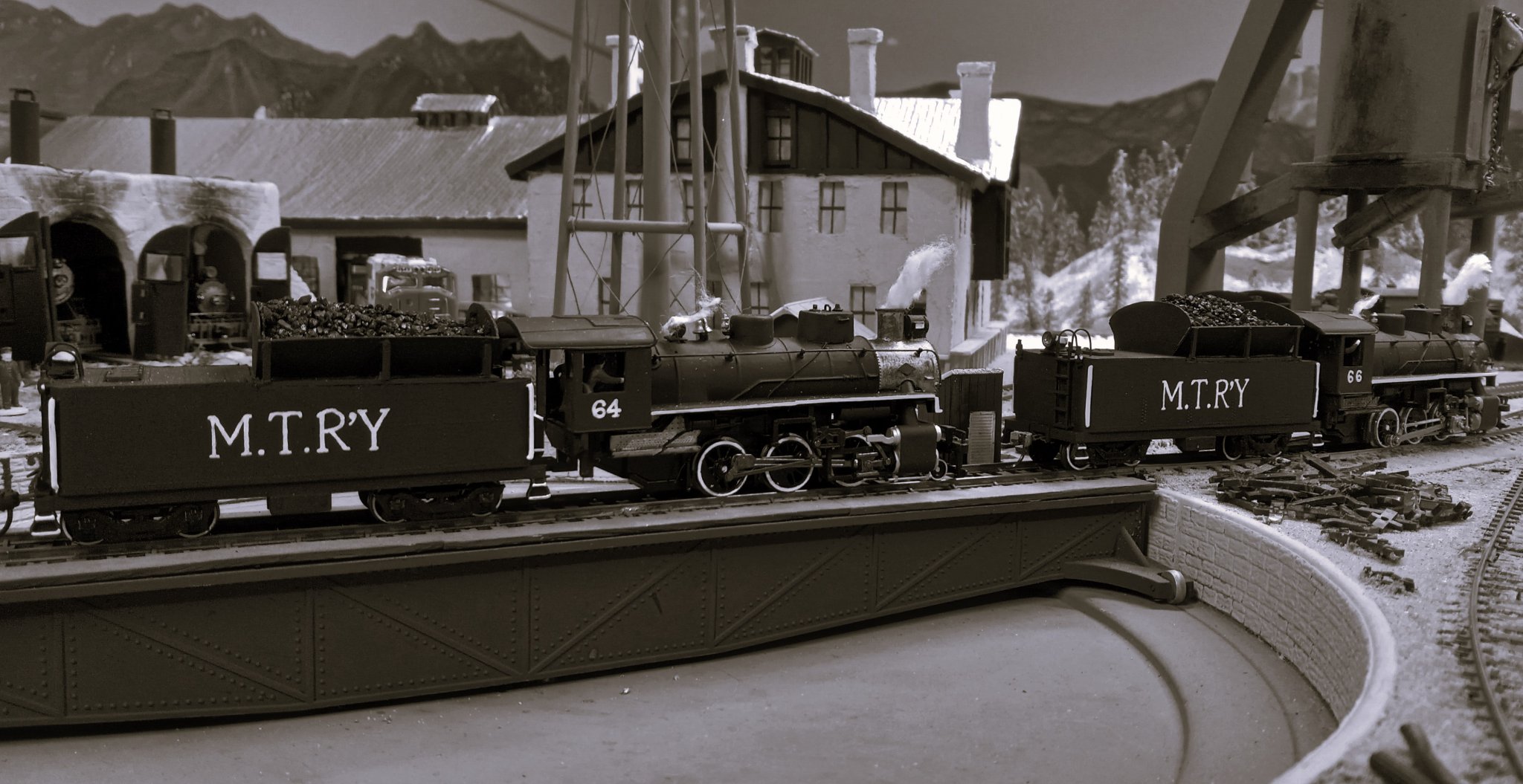 Bachmann Midland Terminal 64 and 66 (My models) (2) B&W.jpg