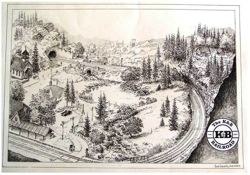 drawing/sketch HO scale layout