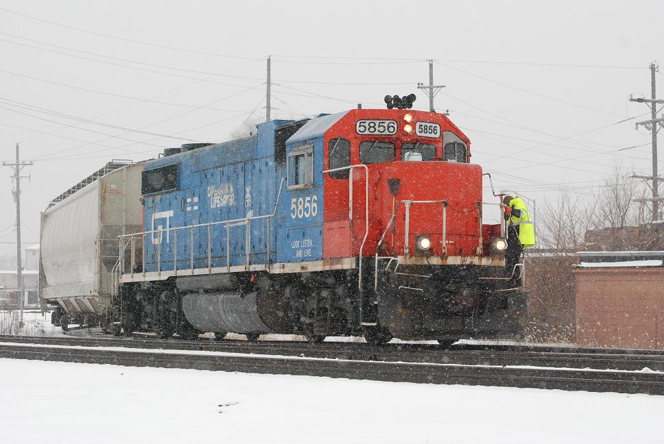 GTW GP38-2 #5856 at Chicago Heights IL