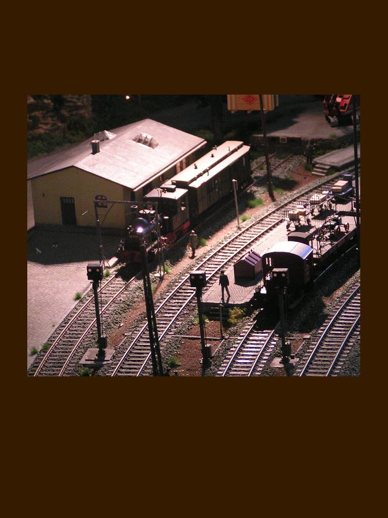 small yard at night