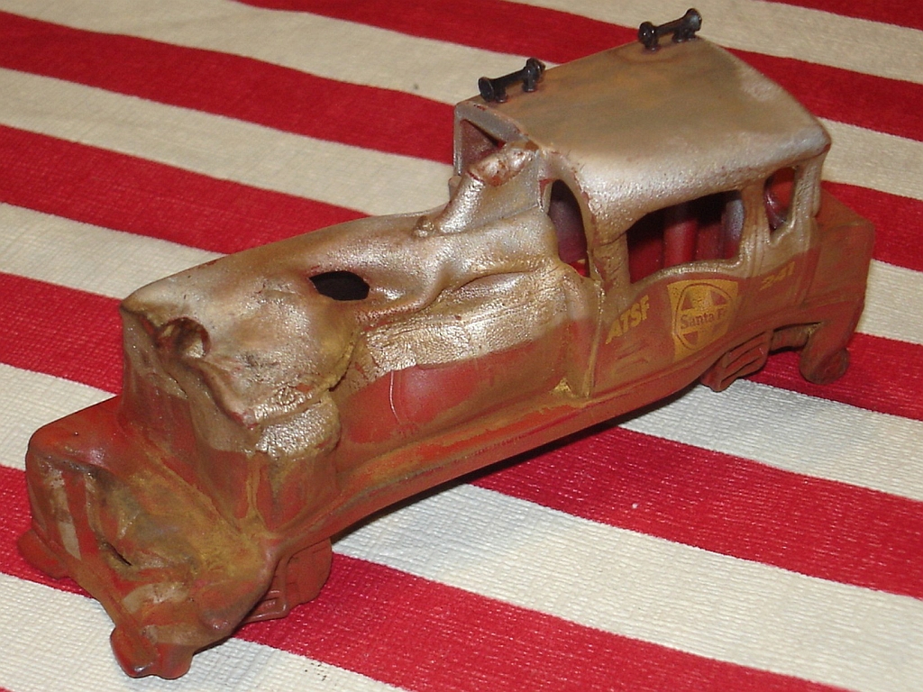 Wrecked Santa Fe Engine
